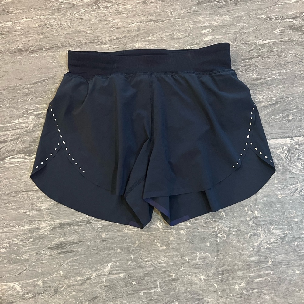 Navy Lululemon running shorts